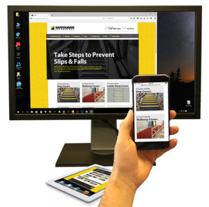 New site promo picture shown on computer, tablet, and phone