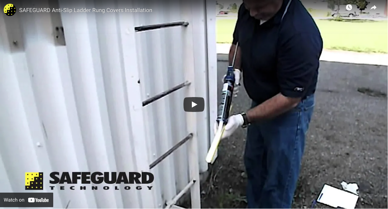 Screenshot of SAFEGUARD Anti-Slip Ladder Rung Covers Installation Video
