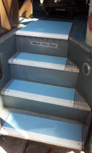 White Anti-slip Covers on passenger steps