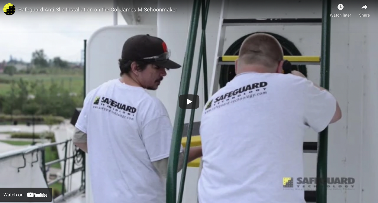 Screenshot of "Safeguard Anti-Slip Installation on the Col James M Schoonmaker" Video