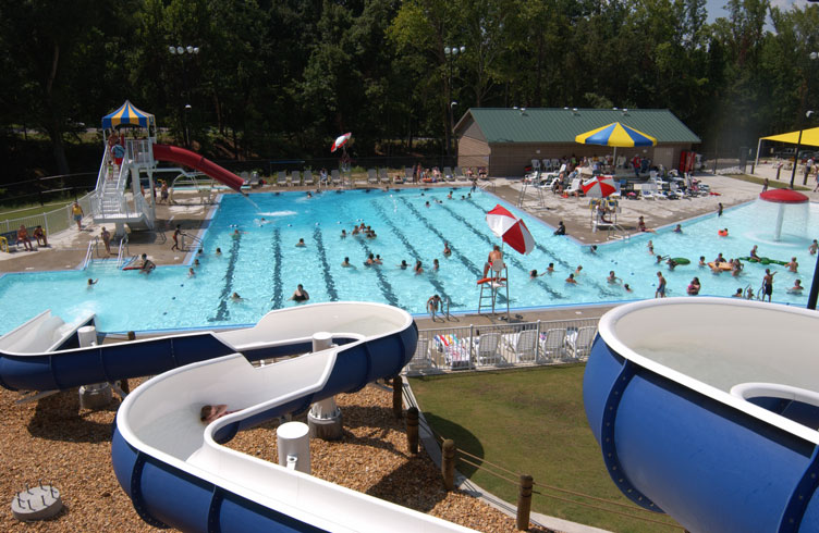 Wide Shot of waterpark