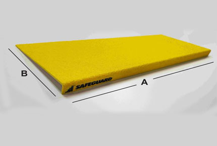 Yellow Anti-Slip Step Cover with Safeguard logo on bottom edge