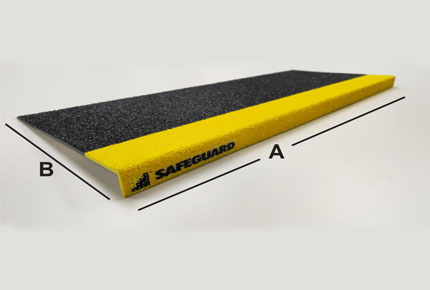 Black and Yellow Step Cover with Safeguard logo on edge